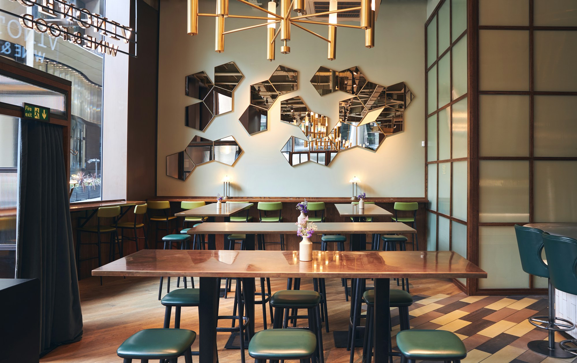 Stylish empty restaurant interior